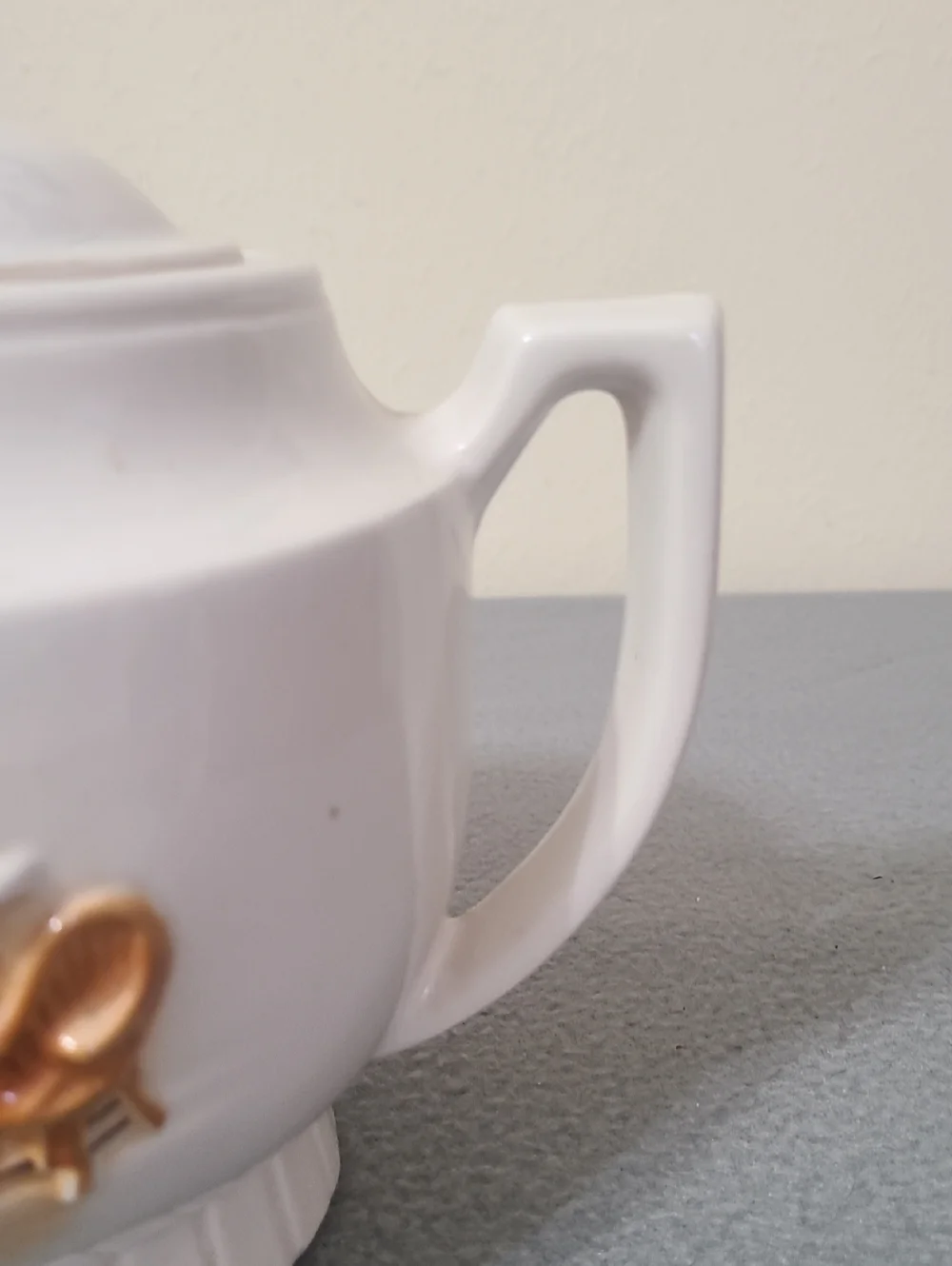 Vintage Porcelier Hearth‎ Scene Teapot - Hand Painted
